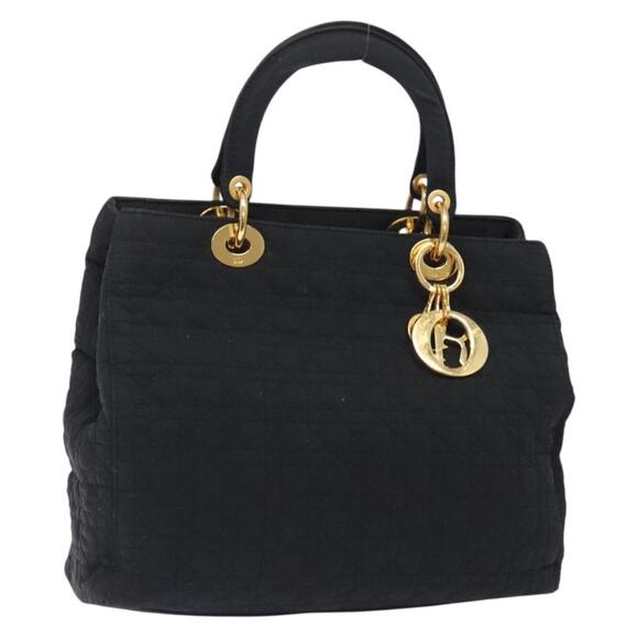 DIOR Canage Hand Bag Nylon Black Gold - Picture 1 of 13